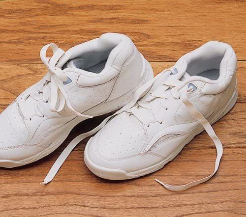 Lacets de souliers élastiques blanc, 94 cm