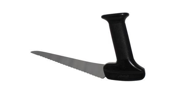 Couteau de cuisine 17 cm, lame dentelée fine